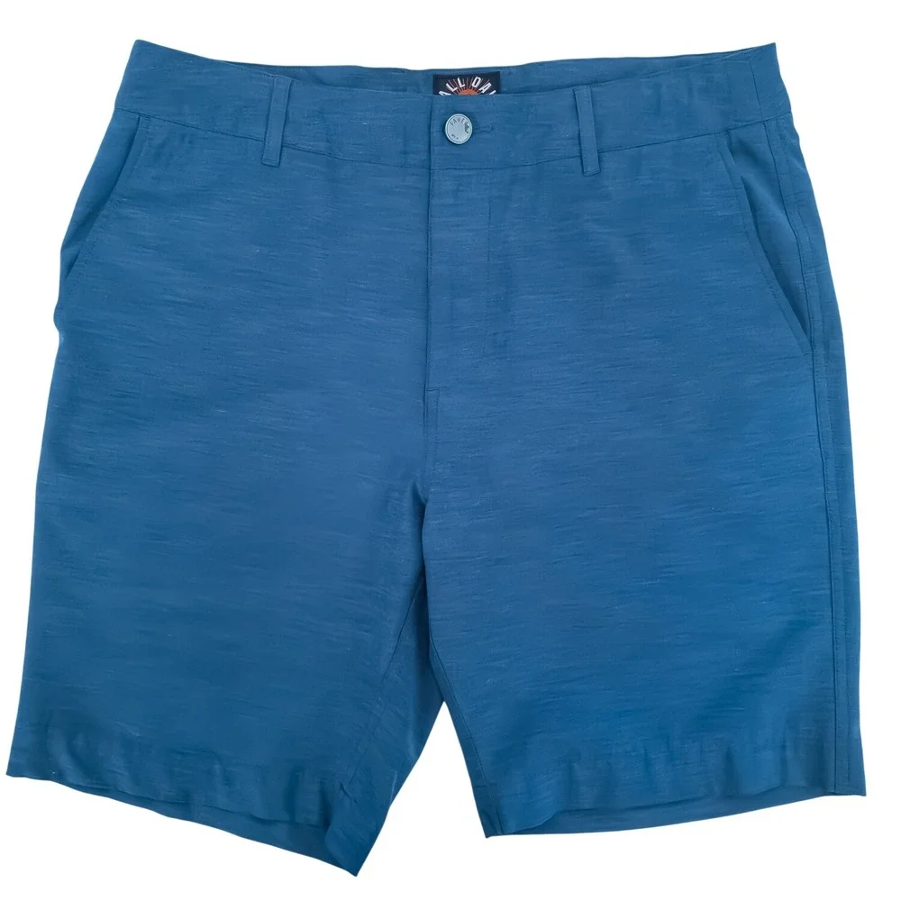 Faherty All Day Shorts Mens 32 Blue Hybrid Stretch Recycled MSC0012